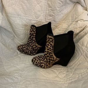 Pony Hair and suede Booties